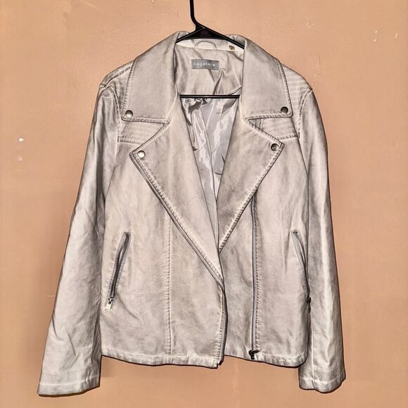 Bagatelle Women's Tan Faux Leather Motorcycle Jacket - XL - Picture 4 of 8